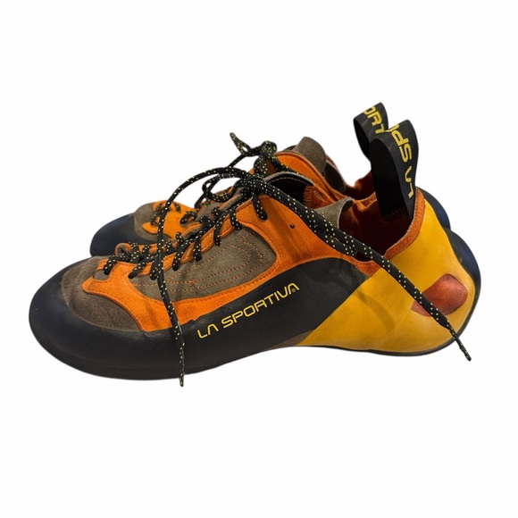 La Sportiva Orange and Black Climbing Shoes - Picture 8 of 9